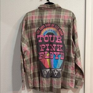 Handmade Pink Floyd Tour Plaid Shirt